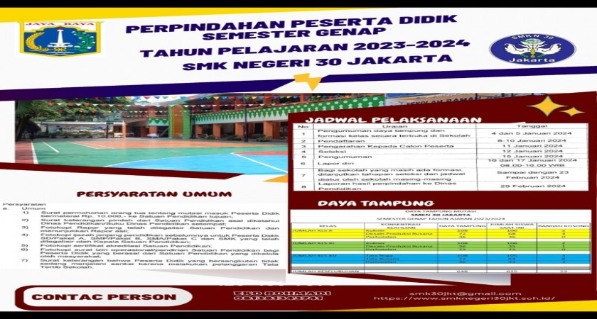 PPDB Mutasi Semester Genap TP. 2023-2024