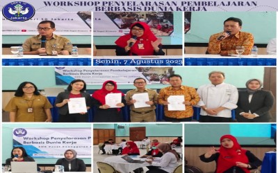 WORKSHOP PENYELARASAN PEMBELAJARAN BERBASIS DUNIA KERJA DAN PENANDATANGANAN PERJANJIAN KERJA SAMA KELAS INDUSTRI BERSAMA THE SULTAN HOTEL AND RESIDENCE JAKARTA  DAN SUTASOMA HOTEL AND THE TRIBRATA CONVENTION JAKARTA